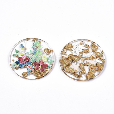 Transparent Epoxy Resin Pendants KY-S163-138-1