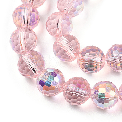 Transparent Electroplate Glass Beads Strands EGLA-TAC0006-06B-1