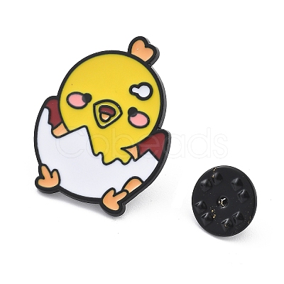 Yellow Chicken Enamel Pins JEWB-R054-01EB-01-1