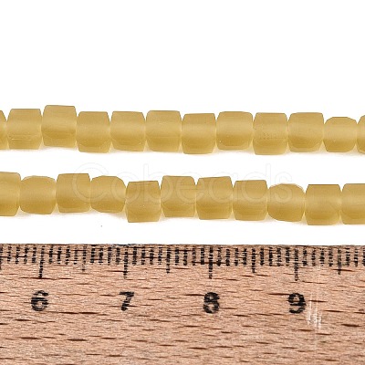 Transparent Frosted Glass Beads Strands GLAA-N072-01A-A03-1