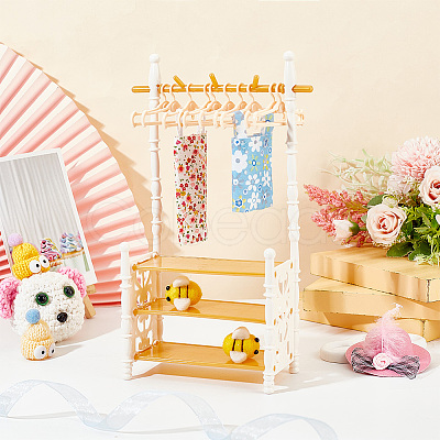 Random Color Plastic Doll Clothes Shoes Rack AJEW-WH0332-35B-1