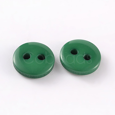 2-Hole Flat Round Resin Sewing Buttons for Costume Design BUTT-E119-28L-14-1