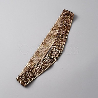 Floral Pattern Polyester Woven Belt Ornament Accessories FIND-WH0128-02-1