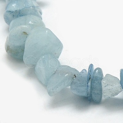 Natural Aquamarine Chip Beads Strands X-G-L154-19-1