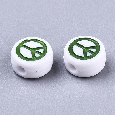 Opaque Acrylic Beads X-MACR-N008-35-1