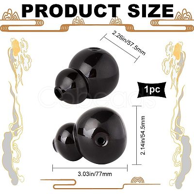 Gourd Porcelain Holding Backflow Incense Holders AJEW-WH0401-07-1