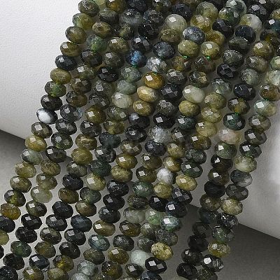 Natural Green Tourmaline Beads Strands G-L651-B05-4x2mm-02-1