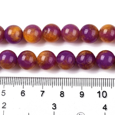 Dyed Natural White Jade Beads Strands G-T138-10mm-210-22-1