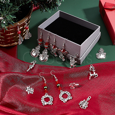 DIY Christmas Drop Earring Making Kits DIY-SC0019-35-1