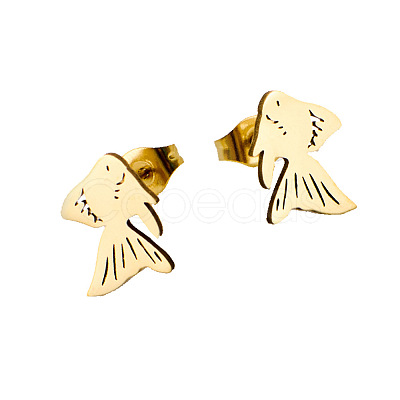 304 Stainless Steel Stud Earrings for Women WGC8BC2-01-1