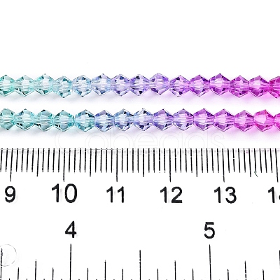 Gradient Color Baking Paint Glass Bead Strands X1-DGLA-A039-T4mm-A011-1