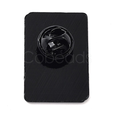 Black Zinc Alloy Brooches JEWB-E033-04EB-02-1