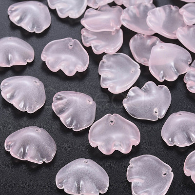 Transparent Baking Painted Imitation Jade Glass Pendants DGLA-Q025-001A-1