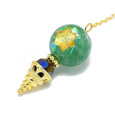 Round Resin Dowsing Pendulum Big Pendants G-C117-01G-09-1