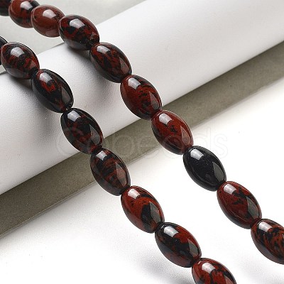 Natural Mahogany Obsidian Beads Strands G-B106-B13-01-1