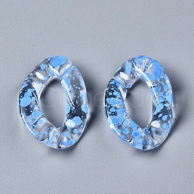 Transparent Spray Paint Acrylic Linking Rings TACR-Q276-001E-1