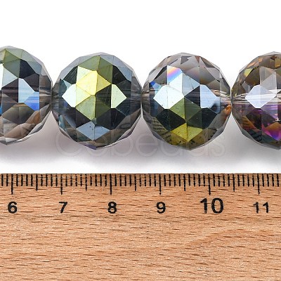 Transparent Electroplate Glass Beads Strands EGLA-N002-34H-F05-1