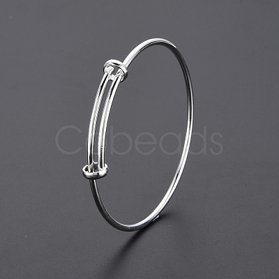 Electrophoresis Iron Expandable Bangle Making BJEW-S146-01-1