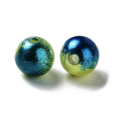 Rainbow ABS Plastic Imitation Pearl Beads OACR-Q174-6mm-16-1