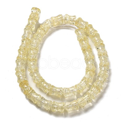 Transparent Crackle Glass Beads Strands GLAA-D025-01D-1