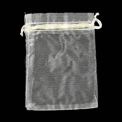 Rectangle Organza Drawstring Bags CON-PW0001-054C-18-1