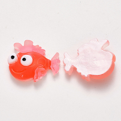 Translucent Frosted Resin Cabochons CRES-N022-14-1