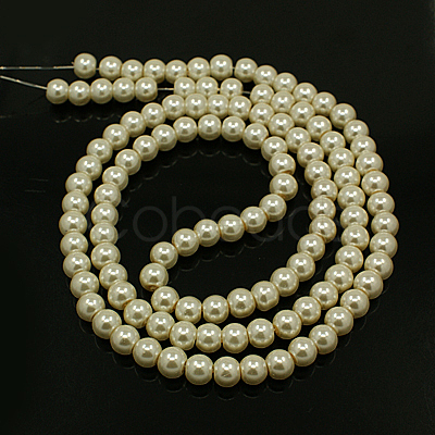 Glass Pearl Beads Strands X-HY-3D-B02-1