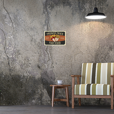 Rectangle Metal Iron Sign Poster AJEW-WH0157-348-1