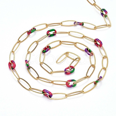 Handmade Brass Paperclip Chains CHC-H102-13G-B-1