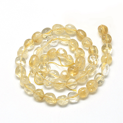 Natural Citrine Beads Strands X-G-R445-8x10-16-1