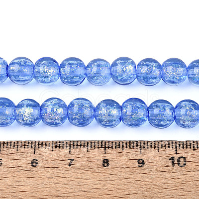 Handmade Foil Lampwork Beads Strands FOIL-K003-06A-14-1