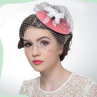 6Pcs 6 Colors Velvet Cloth Mini Hat Fascinator Base AJEW-NB0005-97-1