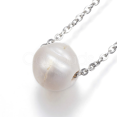 304 Stainless Steel Pendant Necklaces NJEW-H430-06-1