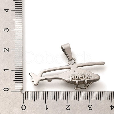 Anti-Tarnish 304 Stainless Steel Pendants STAS-U035-35P-01-1