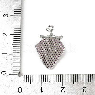 Brass Micro Pave Cubic Zirconia Pendants KK-M322-48P-03-1