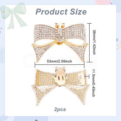 Alloy Rhinestone Shoe Decorations DIY-FG0003-79G-1