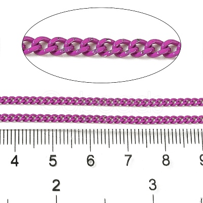 Spray Painted 304 Stainless Steel Curb Chains STAS-B067-05A-02-1