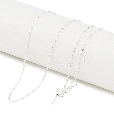 1mm Rack Plating Brass Box Chain Adjustable Slider Necklaces for Women Men MAK-L044-56S-1