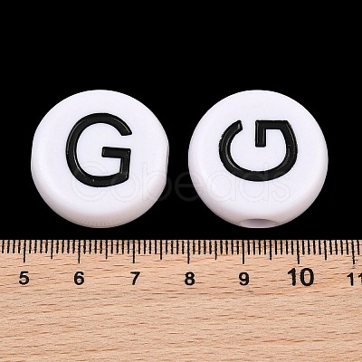 Opaque White Acrylic European Beads AC-CBA3BDD-01G-1