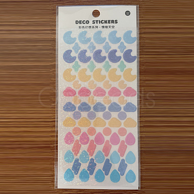 Waterproof Laser Plastic Self Adhesive Stickers DIY-TAC0005-65-1
