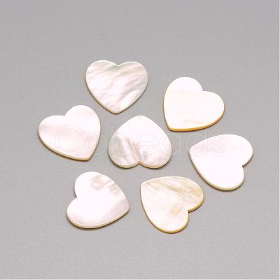 Natural White Shell Mother of Pearl Shell Cabochons SSHEL-R041-53-1