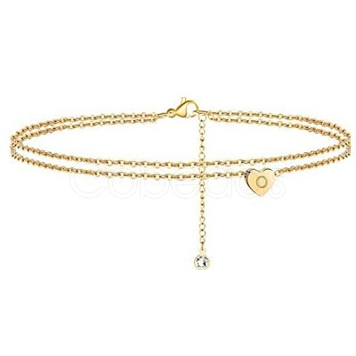 Heart Brass with Crystal Rhinestone Anklets FS-WGC43DA-06-1