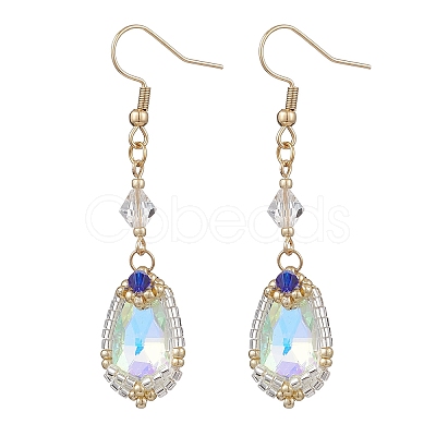 Handmade Glass Seed Beads Teardrop Dangle Earrings EJEW-MZ00576-04-1