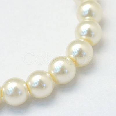 Baking Paint Glass Pearl Bead Strands X-HY-Q003-5mm-02-1
