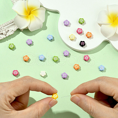 20Pcs Baking Paint Alloy Beads FIND-YW0010-75-1