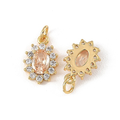 SHEGRACE Brass Micro Pave Cubic Zirconia Pendants XGRQ2O533-446A-G-1