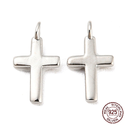 Rhodium Plated 925 Sterling Silver Charms X-STER-Q190-07P-1