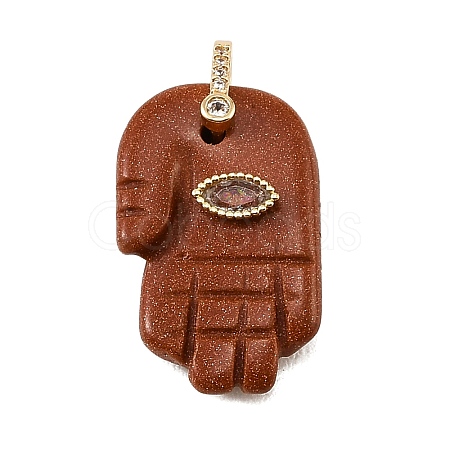 Synthetic Goldstone Carved Pendants GG-CBA5963-01F-NH-1