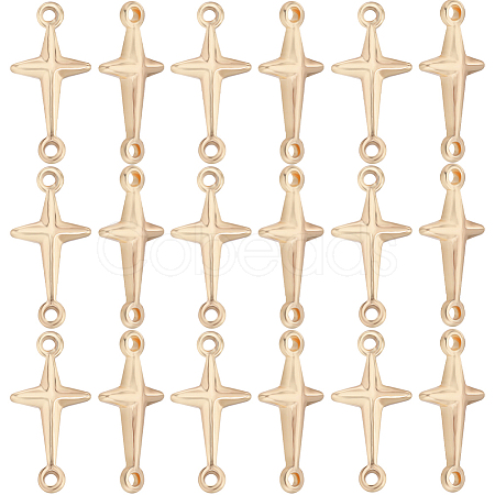 40Pcs Brass Connector Charms KK-BBC0010-15G-1