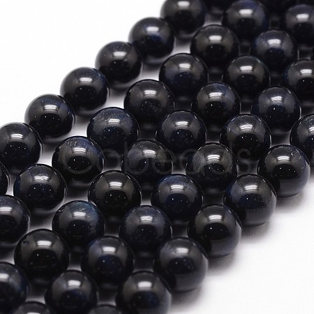 Natural Tiger Eye Bead Strands G-G735-23-6mm-05-1